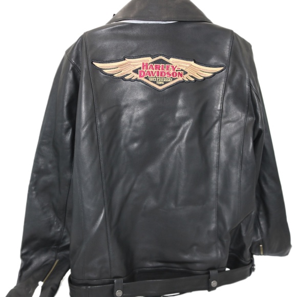 97037-23VW NWT HARLEY-DAVIDSON WOMENS LEATHER JACKET 120TH ANNIVERSARY 1W - Picture 4 of 5
